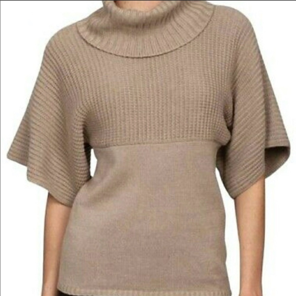 BCBG Paris Cowl Neck Oversized Tan Sweater-Size Large